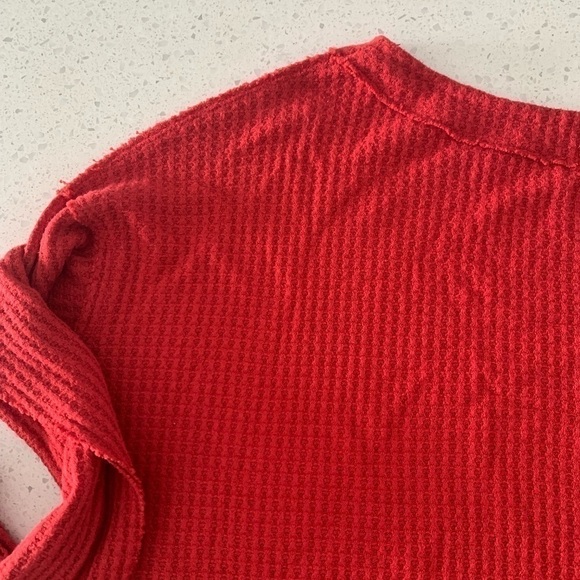 FREE PEOPLE oversized thermal knit vintage top size S - Picture 15 of 16